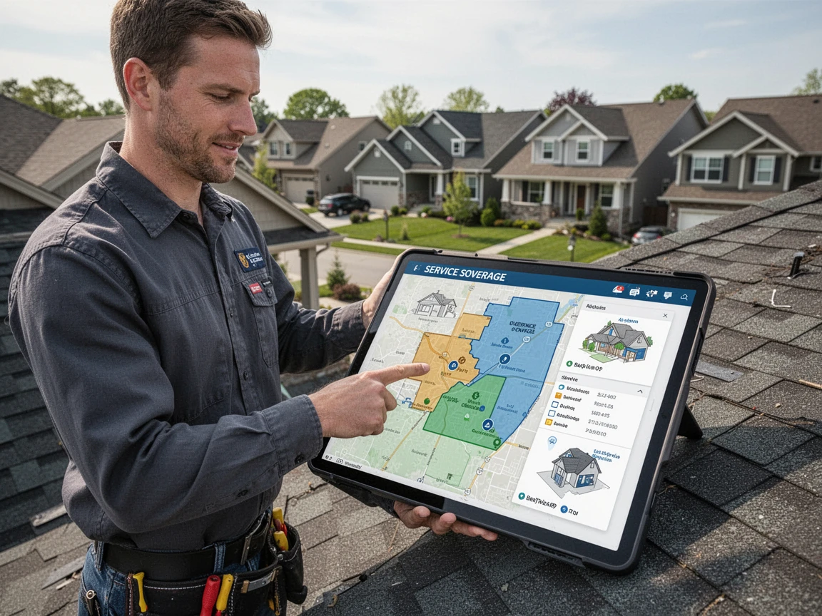 Roofing Service Areas Map